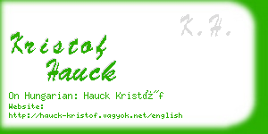 kristof hauck business card